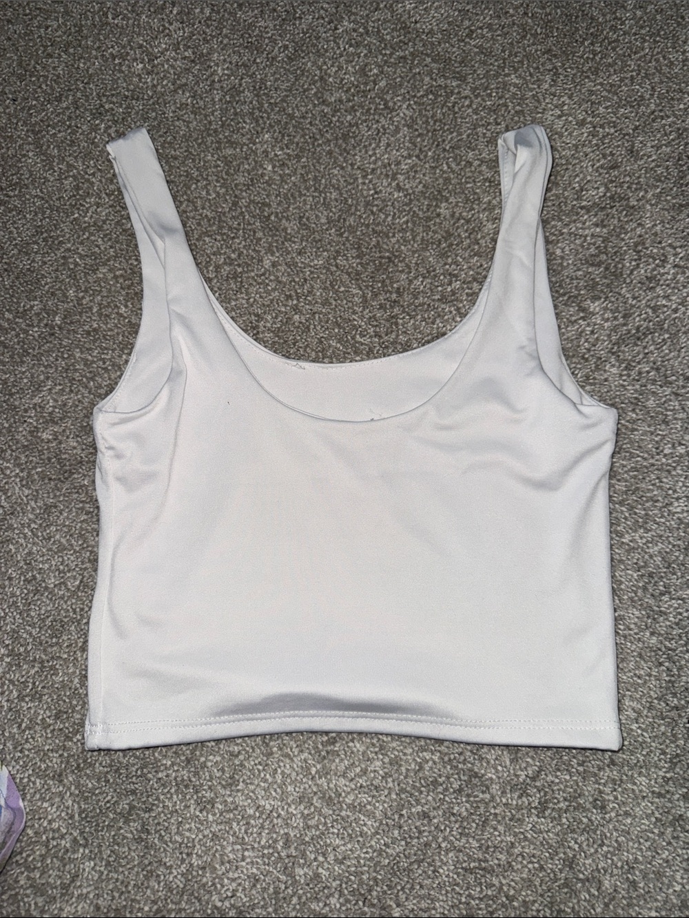 Classic White Scoop Neck Crop Top - Women's Tank